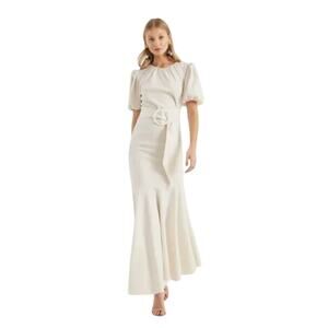 SACHIN + BABI Dress Size 8 Evening Gown NEW Camila Ivory Off White Midi Maxi